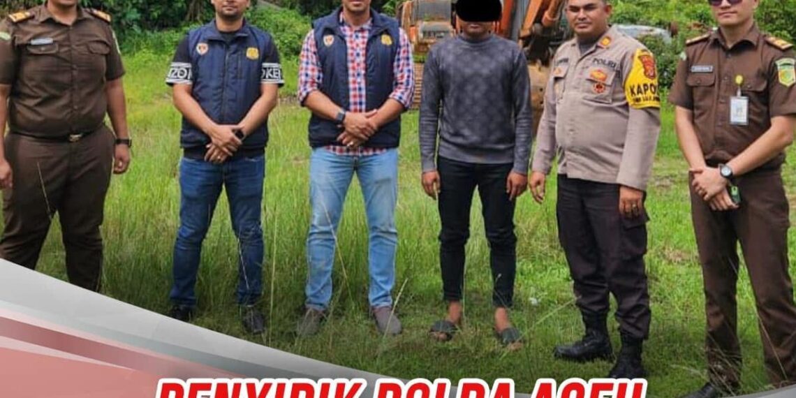 Penyidik Polda Aceh Serahkan Pelaku dan Barang Bukti Tambang Ilegal ke Polda Jaksa