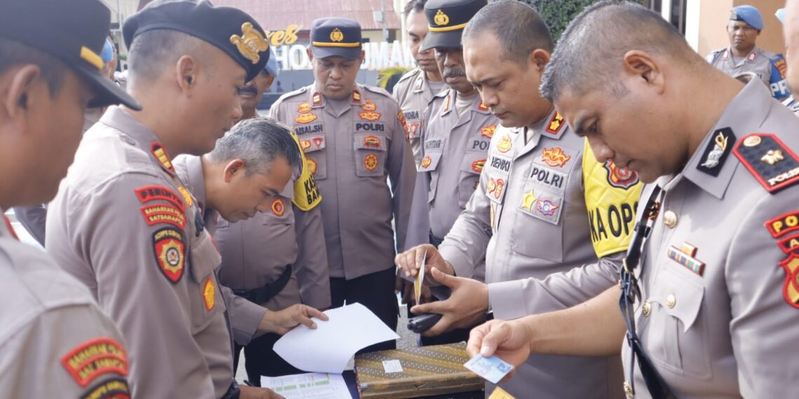 Polres Lhokseumawe Gelar Apel Pemeriksaan Senpi dan Amunisi Personel