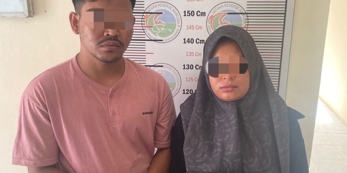 Sat Resnarkoba Polres Lhokseumawe Tangkap Pasutri dengan Barang Bukti Sabu 81,5 Gram