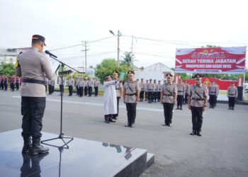Kapolres Lhokseumawe Pimpin Sertijab Wakapolres dan Kasat Intelkam