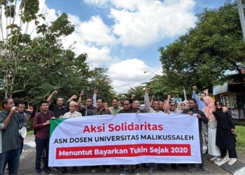 Dosen Unimal Gelar Aksi Damai, Tuntut Pembayaran Tukin Dosen ASN