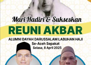 Alumni Dayah Darussalam Labuhan Haji Akan Gelar Reuni Akbar se-Aceh Sepakat