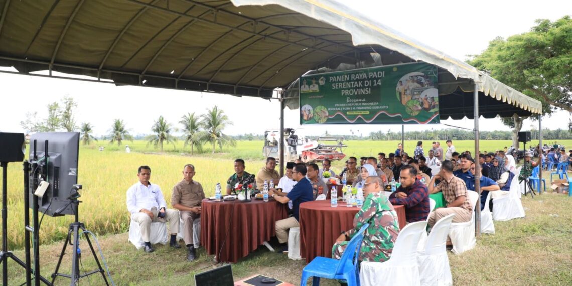 Pemerintah Aceh Utara Ikuti Zoom Meeting Panen Raya Padi bersama Presiden RI