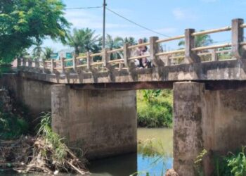Jembatan Bereughang Alami Penurunan, Pengendara Cemas Melintas