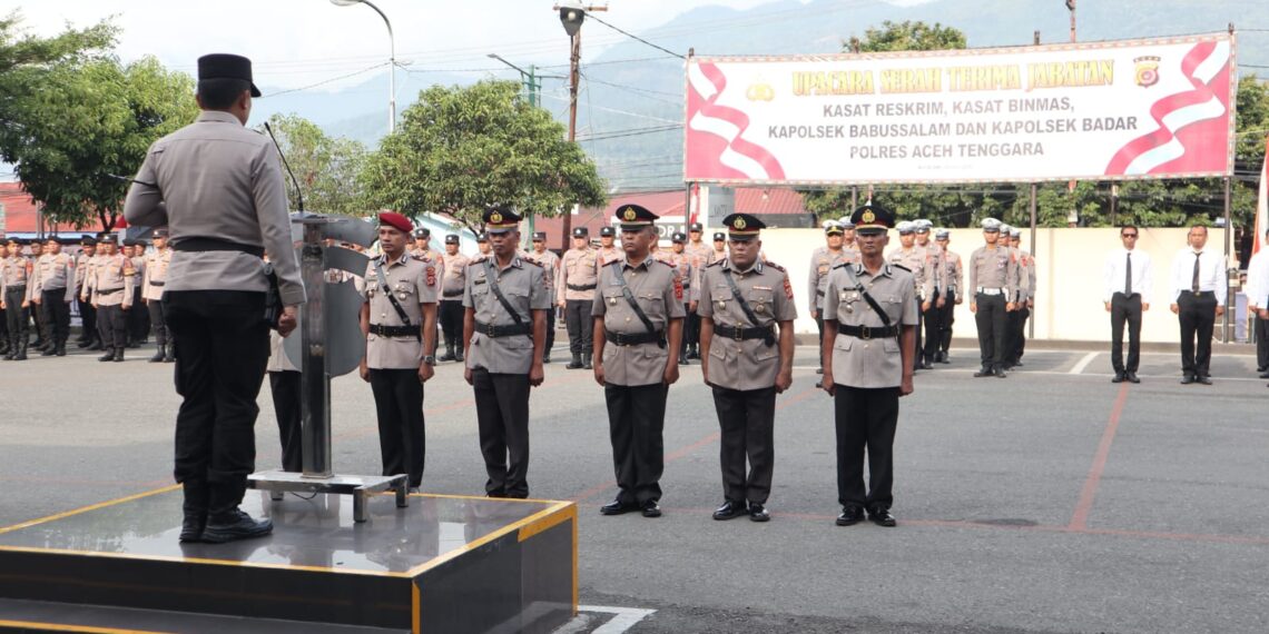Empat Jabatan Strategis di Polres Aceh Tenggara Berganti, Ini Daftar Pejabat Barunya