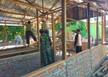 TMMD Reguler ke-125 Kodim 0108/Agara Kegiatan Rehab Rumah Tidak Layak Huni (RTLH) Telah Mencapai 65 Persen