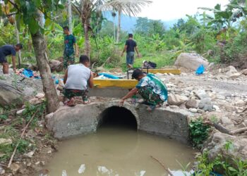 Pengerjaan Kuping Gorong gorong 1 Selesai 100 Persen, Satgas TMMD Reg ke-125 Kodim 0108/Agara Kerjakan Titik Lainnya