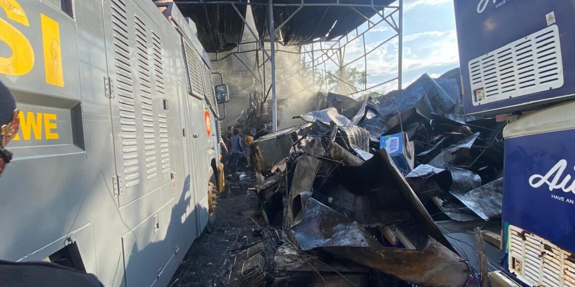 Kebakaran Hebat Landa Gudang Aice di Lhokseumawe, Tidak Ada Korban Jiwa