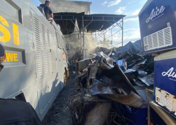 Kebakaran Hebat Landa Gudang Aice di Lhokseumawe, Tidak Ada Korban Jiwa