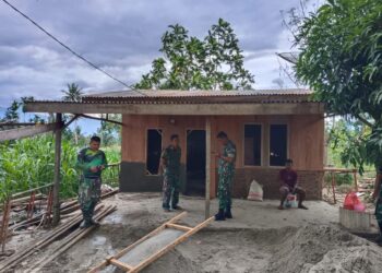 Dansatgas TMMD Reg ke 125 Kodim 0108/Agara Tinjau Perkembangan RTLH Sasaran II