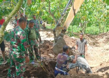 Satgas TMMD Rwguler ke 125 Kodim 0108/Agara Bersama Masyarakat Pasang Gorong – Gorong