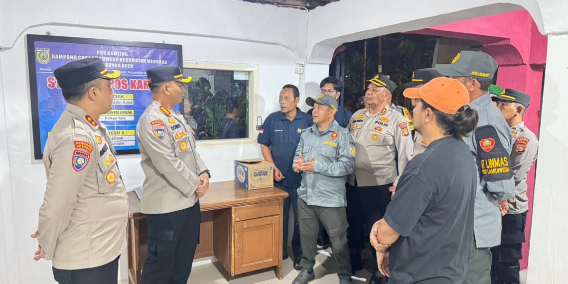 Dirbinmas Polda Aceh Cek Pos Satkamling, Pastikan Situasi Kondusif Hingga ke Desa