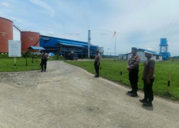 Sat Pamobvit Polres Lhokseumawe Gelar Patroli Objek Vital di PT Satya Agung