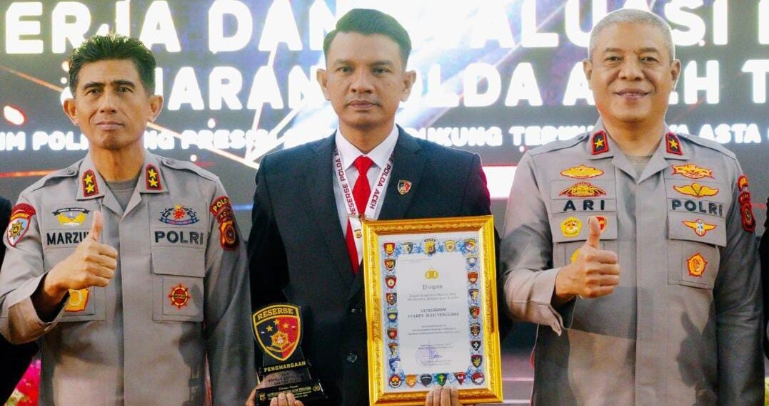 Iptu Zery Irfan Terima Penghargaan Kapolda atas Kinerja Unggul Satreskrim Polres Aceh Tenggara