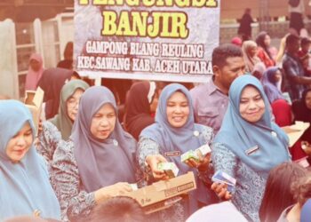 Ringankan Beban Korban Banjir dan Longsor, Ny. Musliana Ismail Dampingi TP-PKK Pusat Salurkan Bantuan di Aceh Utara
