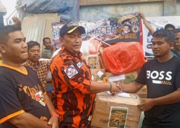 Pemuda Pancasila Aceh Utara Salurkan Bantuan bagi Korban Banjir di Langkahan