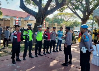Polres Lhokseumawe Perketat Pengamanan Pembukaan Bazar Ramadhan oleh Menteri Ekonomi Kreatif RI