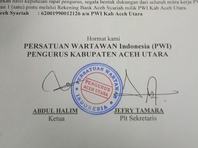 Abdul Halim Dituding Gelapkan Dana Organisasi, Bendahara PWI Aceh Utara Ungkap Fakta Mengejutkan