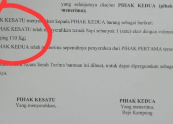 Viral !! Daging Megang: Diterima 80 Kg, Diminta Tanda Tangan 110 Kg