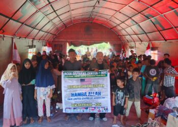 Pulihkan Trauma Pasca Banjir,Aceh Orphans Center (AOC)Gelar Trauma Healing di Desa Buket Padang