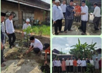 Katibul Wali Pimpin Aksi Penghijauan dan Penyerahan Bantuan Safari Ramadhan di Aceh Singkil