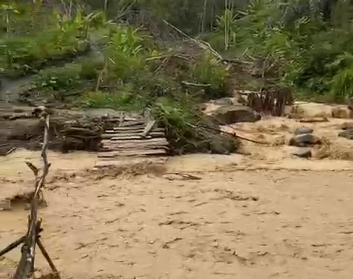 Jembatan Akses Perkebunan di Buge Ara Kembali Hanyut Diterjang Arus Sungai