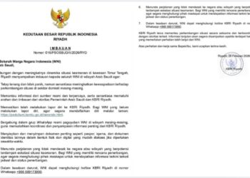 Dinamika Keamanan Timur Tengah, KBRI Riyadh Minta WNI Tingkatkan Kewaspadaan