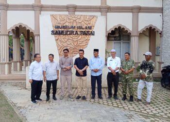 Plt Sekda Aceh Utara Jamaludin Tinjau Lokasi Rencana Pembangunan Pesantren Modern di Samudera