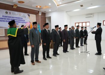 Rektor UIN Sultanah Nahrasiyah Lhokseumawe Lantik 16 Pejabat Baru