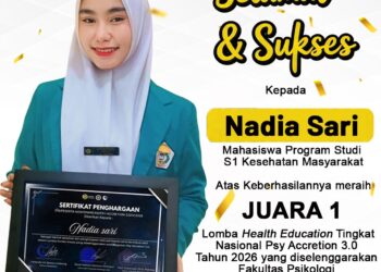 Nadia Sari Mahasiswa STIKes PNAD Harumkan Aceh, Raih Juara 1 Edukasi Kesehatan Nasional