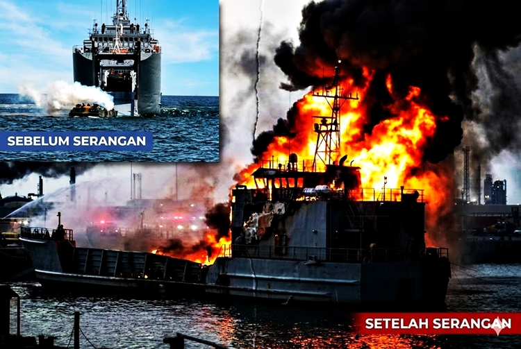 Memanas! Operasi ‘Janji Sejati 4’ Iran Hantam Pangkalan AS di Kuwait dan Bahrain, Kapal LCU hingga Jet F-15 Jadi Hancur Lebur Berserakan