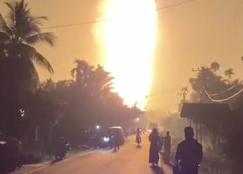 Ngeri! Sumur Bor di Aceh Utara Semburkan Lumpur-Api setinggi 100 Meter, 80 Jiwa Pengungsi