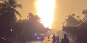 Ngeri! Sumur Bor di Aceh Utara Semburkan Lumpur-Api setinggi 100 Meter, 80 Jiwa Pengungsi