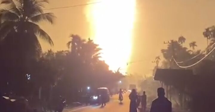 Ngeri! Sumur Bor di Aceh Utara Semburkan Lumpur-Api setinggi 100 Meter, 80 Jiwa Pengungsi