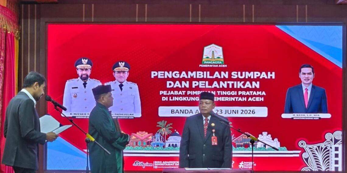 Mualem Resmi Lantik Eks Pejabat Lhokseumawe untuk Perkuat Syariat Islam di Aceh