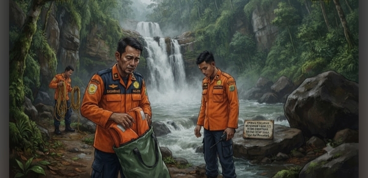 Pencarian Remaja Hilang di Air Terjun Tujuh Bidadari Resmi Dihentikan, Tim SAR Tetap Siaga