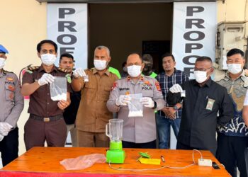 Polres Lhokseumawe Musnahkan 193,32 Gram Sabu Hasil Operasi Narkoba