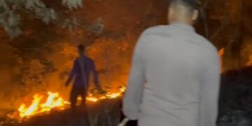 Kebakaran Lahan Kembali Terjadi, Polsek Muara Dua Imbau Warga Tidak Membakar Sampah Sembarangan Saat Musim Kemarau