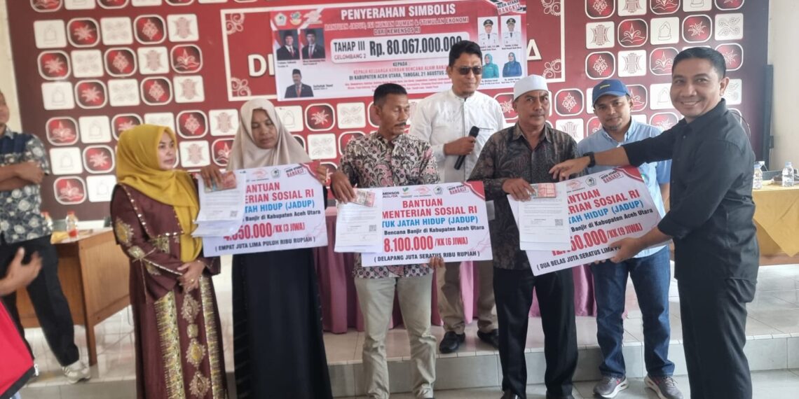 Ibu PKK Aceh Utara Serahkan Jadup Rp80 Miliar Secara Simbolis di Dewantara