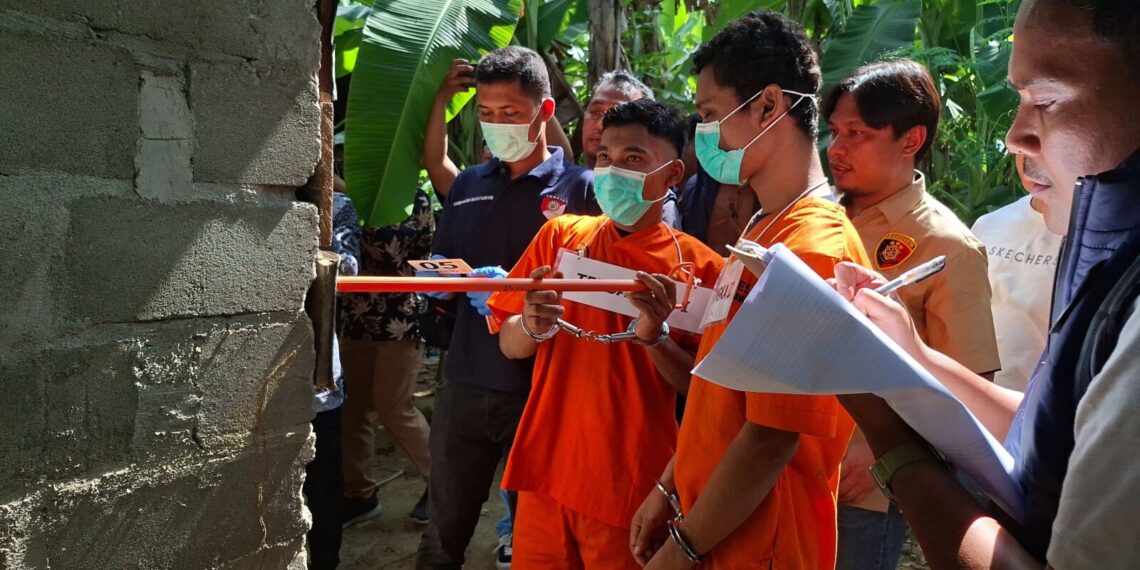 Polres Lhokseumawe Gelar Rekonstruksi Kasus Pembunuhan Nek Aminah, 25 Adegan Diperagakan