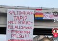 Bendera Borneo Raya dan Spanduk Protes Terbentang di Samarinda, Viral di TikTok