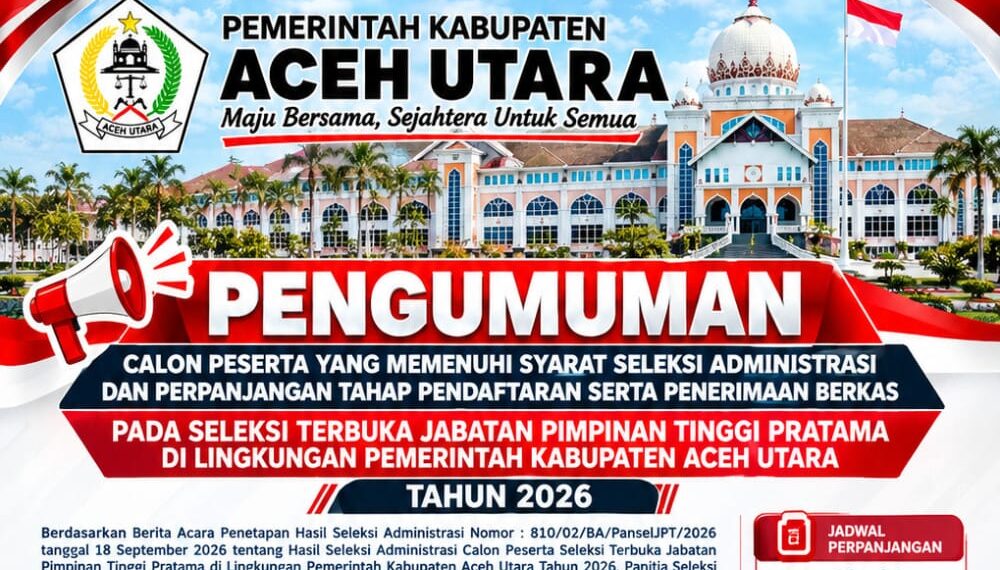 34 Peserta Lulus Seleksi Administrasi JPT Pratama Aceh Utara, Tahap Asesmen Segera Berlanjut