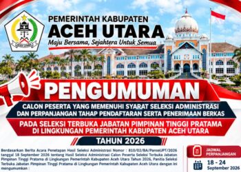 34 Peserta Lulus Seleksi Administrasi JPT Pratama Aceh Utara, Tahap Asesmen Segera Berlanjut