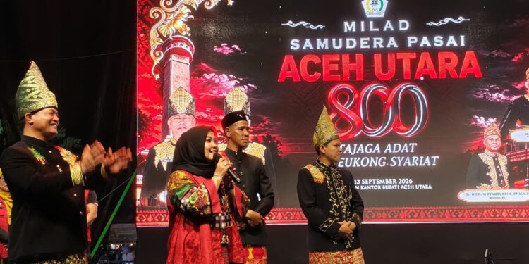 Ayah Wa Tutup Milad Samudera Pasai ke-800, Pekikkan “Aceh Utara Bangkit” Menggema di Landing
