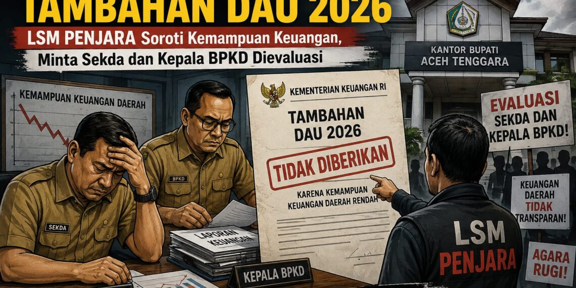 DAU Tambahan 2026 Tak Masuk, LSM PENJARA: Siapa yang Harus Bertanggung Jawab? Sekda dan Kepala BPKD Diminta Dievaluasi