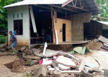 Banjir Bandang Terjang Gampong Kubu Aceh Utara, Satu Rumah Warga Rusak