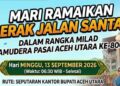 Meriahkan Milad Samudera Pasai, Disporaparekraf Gelar Gerak Jalan Santai untuk Masyarakat