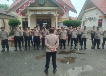 Kapolsek Blang Mangat IPTU Zul Akbar, Ingatkan Personel Fokus Amankan Jalannya Pilchiksung