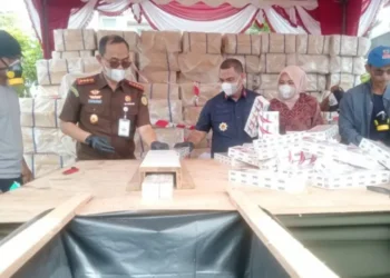 3,87 Juta Batang Rokok Ilegal Berakhir di Pemusnahan Kejari Aceh Utara