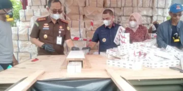 3,87 Juta Batang Rokok Ilegal Berakhir di Pemusnahan Kejari Aceh Utara